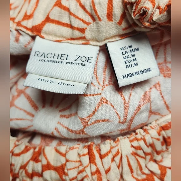 Rachel Zoe Orange Floral Sleeveless Top - Picture 3 of 3